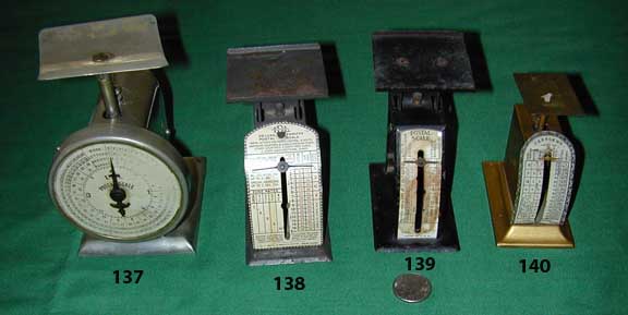 Vintage Pelouze Scale Mfg Co Miniature Star Postal Scales ,chicago Patent  1896, Small Letter Scales 